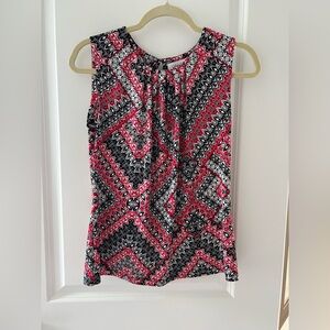 Calvin Klein Women’s Pleated Crew Neck Business Professional Tank Top